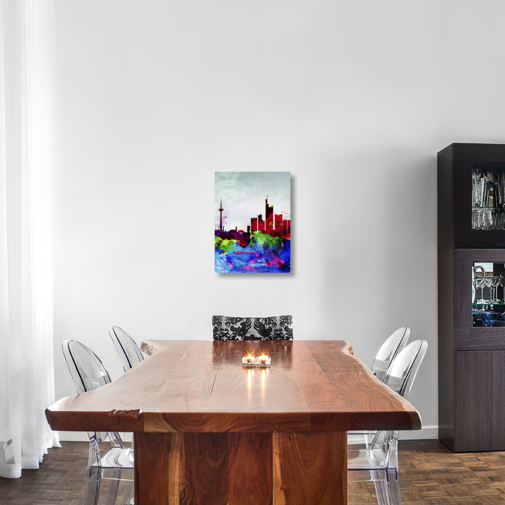 "Frankfurt Watercolor Skyline" Fine Art Print