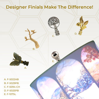 Royal Designs Modern Trendy Decorative 2-Sided Silhouette Hardback Lampshade, Fo