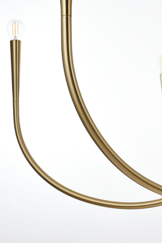 Elegant Lighting LD722D50 Layne 6 Light 50"W Taper Candle Style - Gold