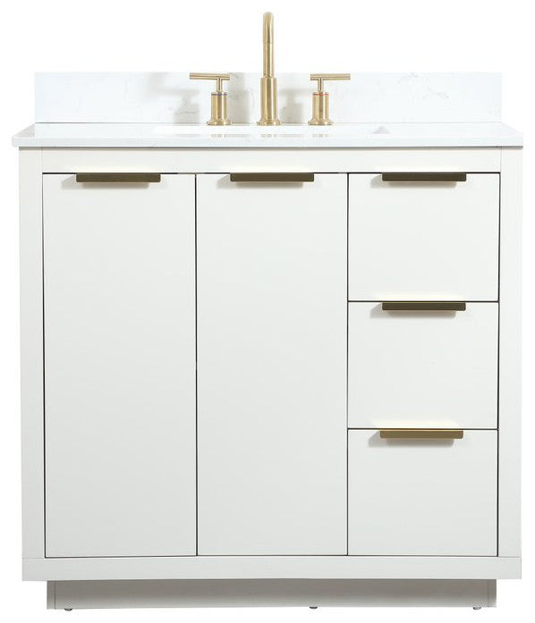 Elegant Decor Blake Bathroom Vanity White