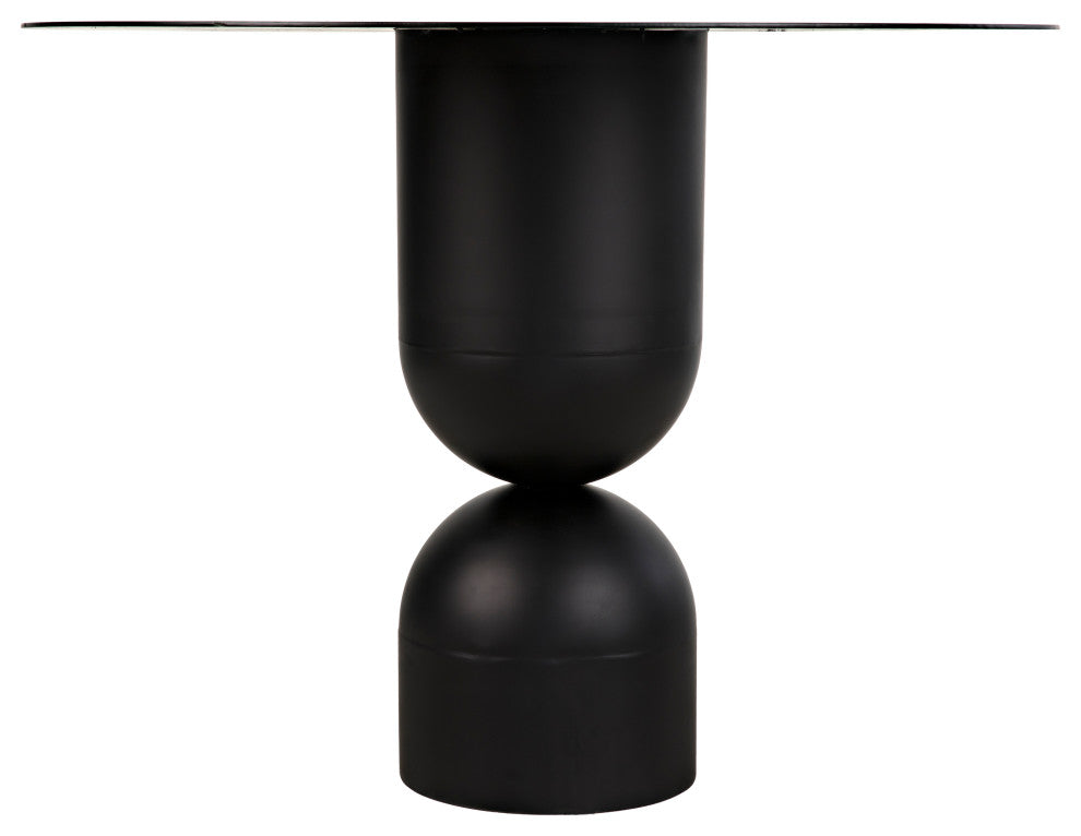 Wanda Dining Table, Black Metal