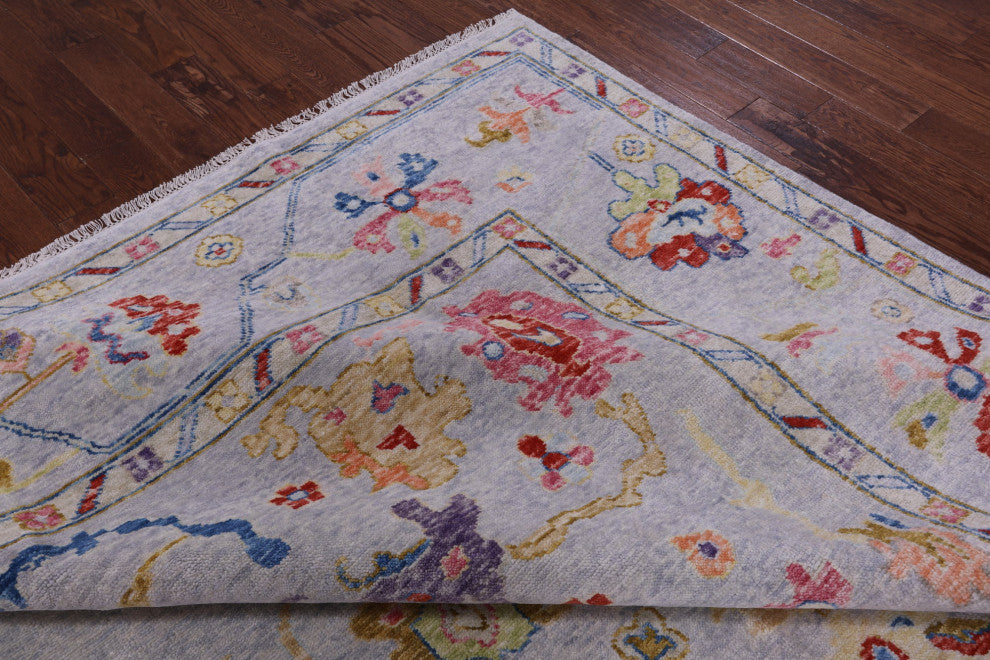 10' 4" X 13' 8" Hand-Knotted Turkish Oushak Rug - Q14773