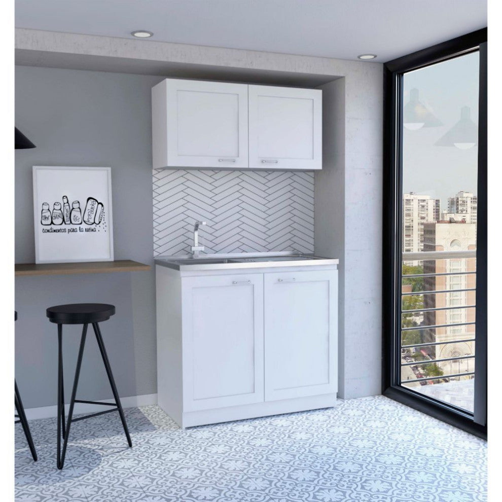 DEPOT E-SHOP Agate Cabinet Set, White