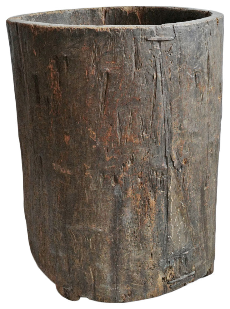 Consigned Giant Naga Wood Trunk Pot 3