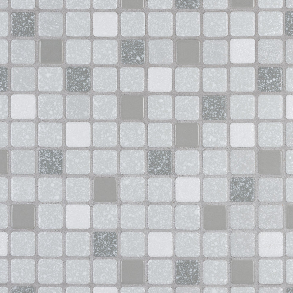 Crystalline Square Grey Porcelain Floor and Wall Tile