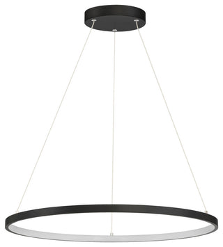 Access Lighting 52068LEDD/ACR Anello 24"W LED Ring Chandelier - Matte Black