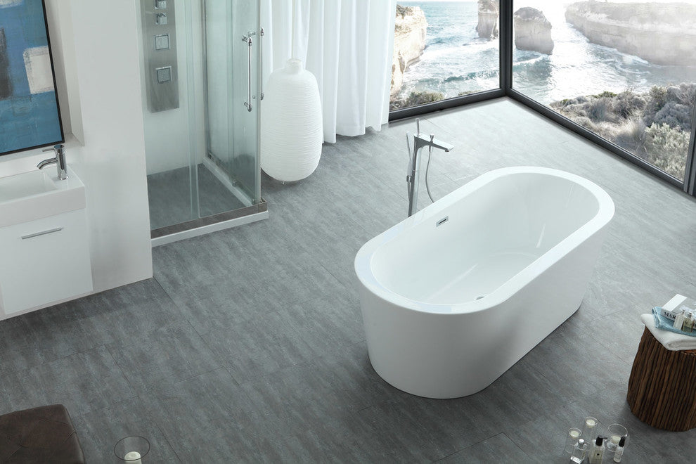 Serenity 63"x29.5" Freestanding Soaking Bathtub