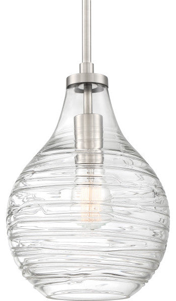 Quoizel QPP4019 Genie 1 Light 9"W Mini Pendant / Semi-Flush - Old Bronze