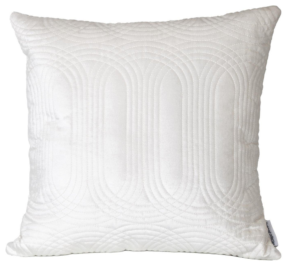 Parkland Collection Iphis White Throw Pillow, Square