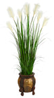 63" Wheat Plume Grass Artificial Plant, Decorative Planter