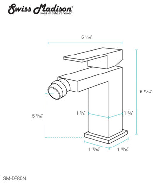 Concorde Bidet Faucet, Nickel