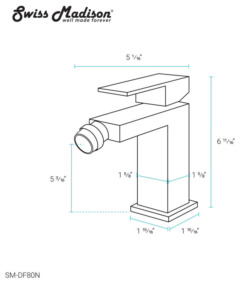 Concorde Bidet Faucet, Nickel