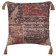 Brown Machine Woven with Tassels Montreat Throw Pillow, 20" x 20"