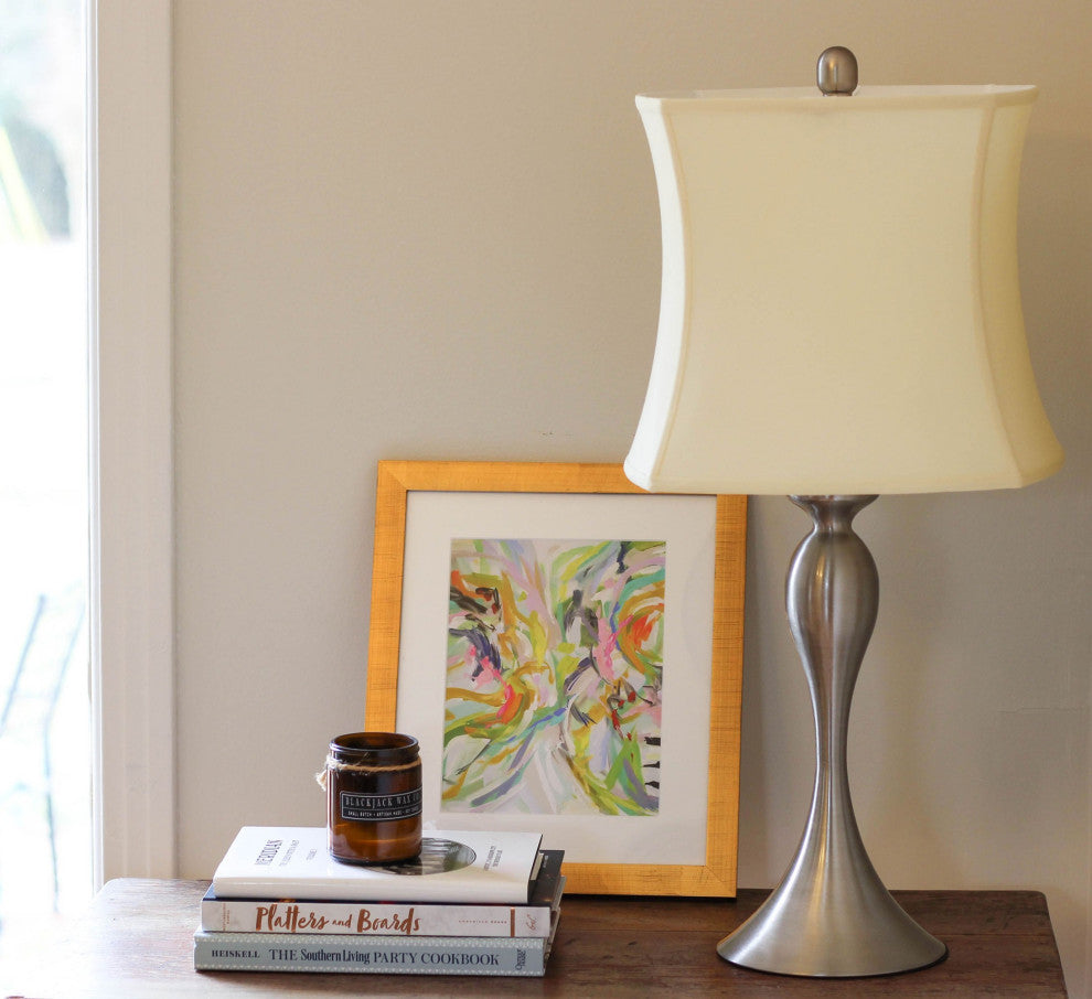 9" Ivory Soft Box Paperback Pongee Silk Lampshade