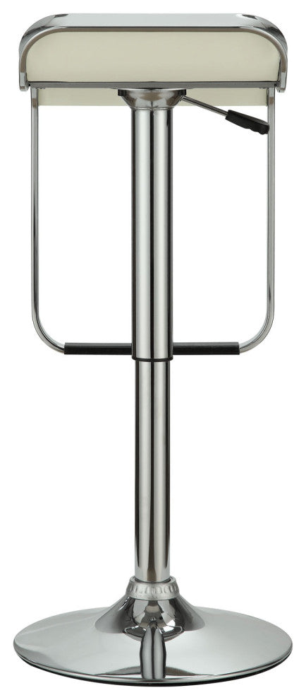 Modern White LEM Vinyl Bar Stool