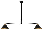 Quoizel ALS252 Alscott 2 Light 52"W Linear Chandelier - Matte Black