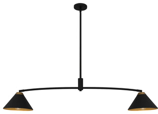 Quoizel ALS252 Alscott 2 Light 52"W Linear Chandelier - Matte Black