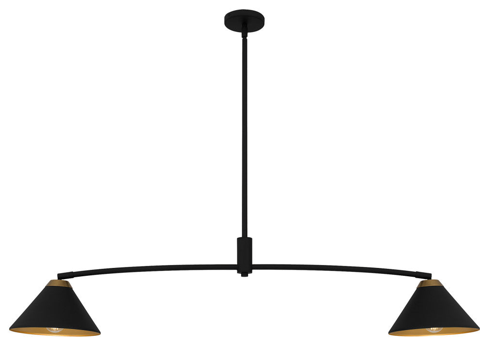 Quoizel ALS252 Alscott 2 Light 52"W Linear Chandelier - Matte Black