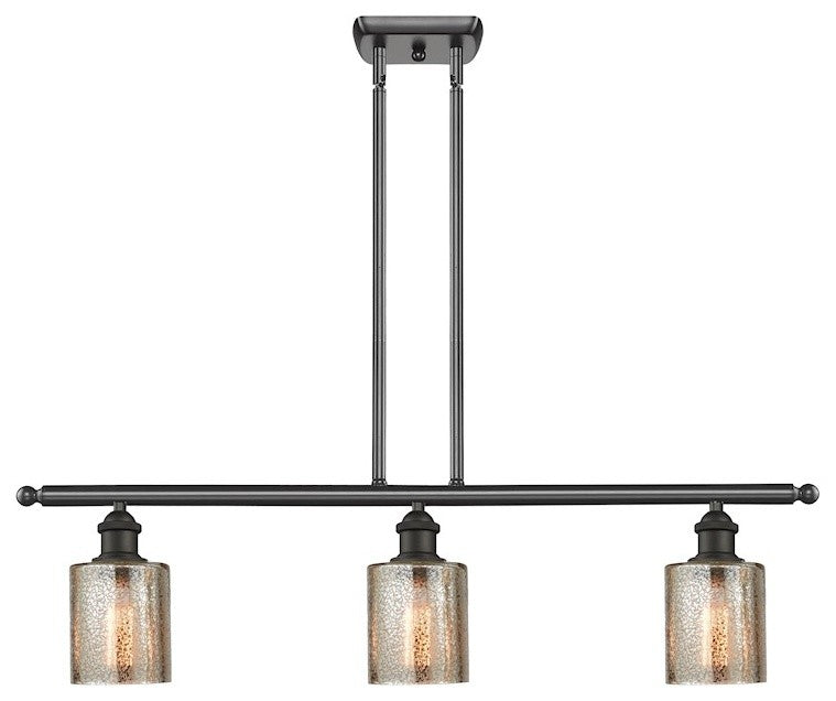 Innovations 3-Light Cobleskill Island Light, Oiled Rubbed Bronze, Mercury Glass