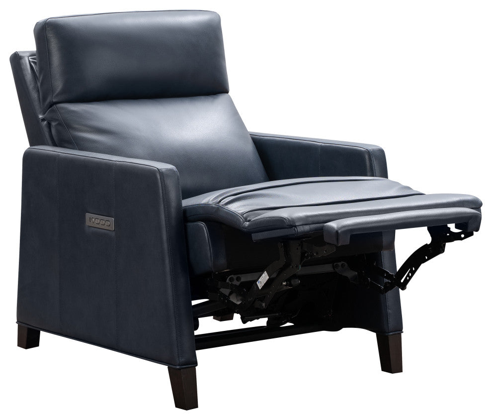 James Zero Gravity Power Recliner w/Power Head Rest and Lumbar, Barone Navy Blue