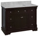 Sydney 48" Bathroom Vanity, Chocolate, Carrara Marble