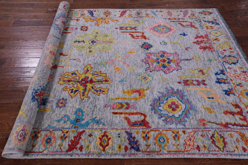 Turkish Oushak Handmade Wool Rug 6' 0" X 8' 9" - Q14843
