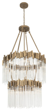 Matrix 14 Light Chandelier, Havana Gold