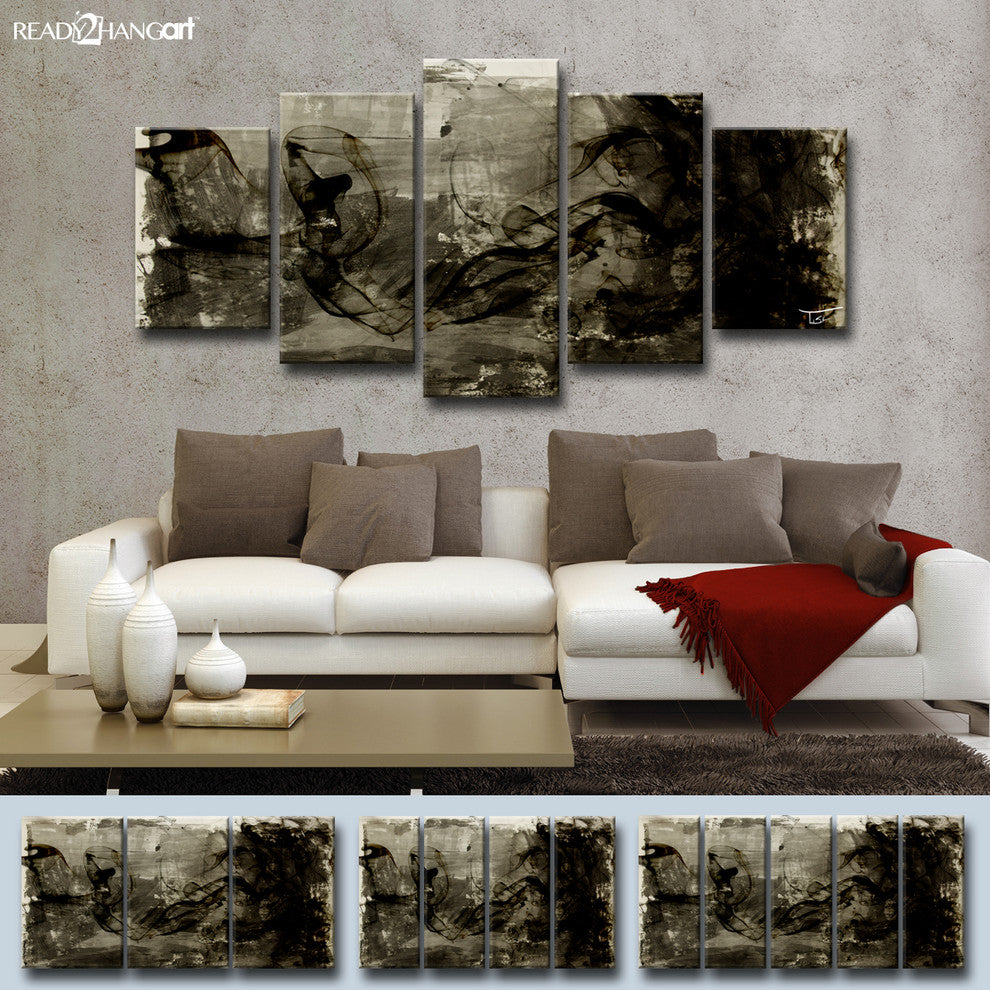 Ready2HangArt 'Glitzy Mist XIX' by Tristan Scott, 30"x60", 5 Piece Set