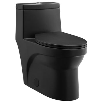 Virage One-Piece Elongated Toilet Vortex Dual-Flush 1.1/1.6 gpf, Matte Black