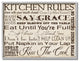 Stupell Industries Rules Creme Typography Kitchen Wall Art, 16 x 20