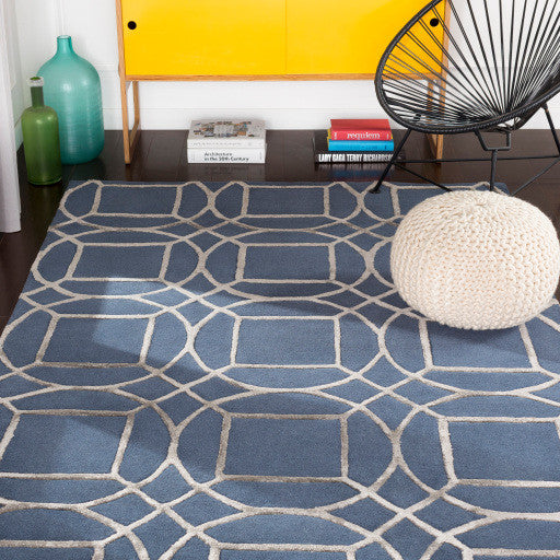 Surya Skyline SKL-2031 8'x10' Rug, Navy/Camel