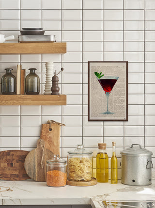 "Strawberry Cocktail" Framed Painting Print, 16"x24"