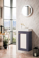 Chianti 16" Vanity, Mineral Gray, White Glossy Resin Countertop