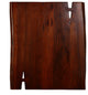 Bare Decor Brunswick End Table With Live Edge Solid Wood Top and Black Legs
