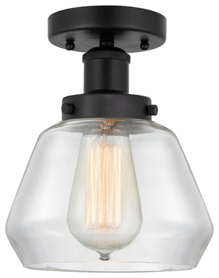 Innovations Fulton 1-Light 6.5" Semi-Flush Mount Matte Black