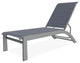 Kendall Sling Stackable Outdoor Chaise Lounge, Augustine Denim/Graphite
