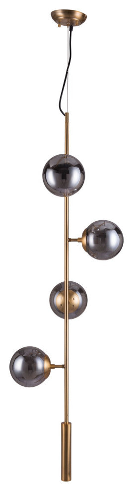 Pendant Ceiling Light Fixture, Glass, Steel Metal, Brass, Gold, Black, Lounge