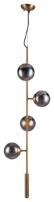 Pendant Ceiling Light Fixture, Glass, Steel Metal, Brass, Gold, Black, Lounge