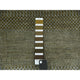 Golden Brown, Wool and Silk Hand Knotted, Grass Design, Rug, 3'0"x5'2"