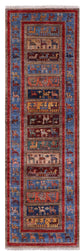 3' 0" X 9' 7" Runner Tribal Persian Gabbeh Handmade Rug Q9959