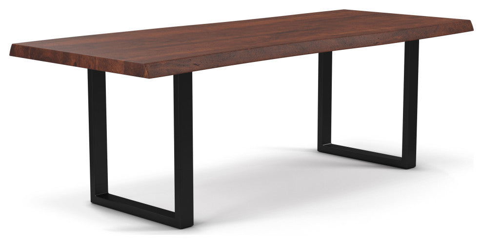 Brooks Dining Table, Americano, Black, 40"x79", U-Base