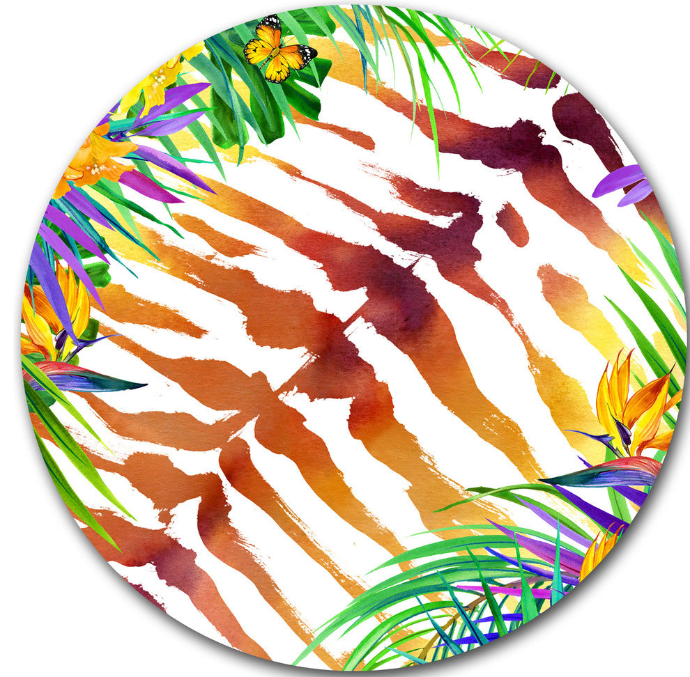 Wild Nature Watercolor, Landscape Painting Round Wall Art, 11"