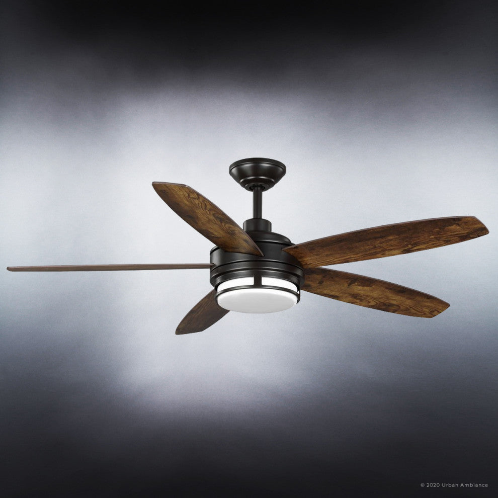 Luxury Modern Ceiling Fan, Bronze, UHP9001, Provincetown Collection