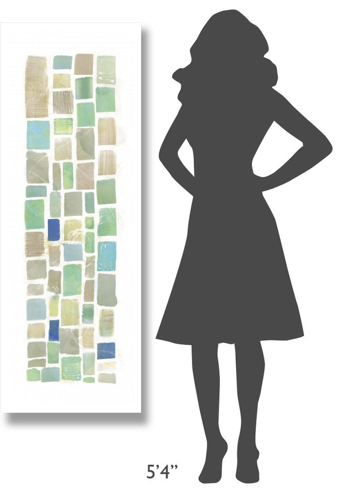 "High Windows III Blue" Digital Paper Print by Sue Schlabach, 20"x56"