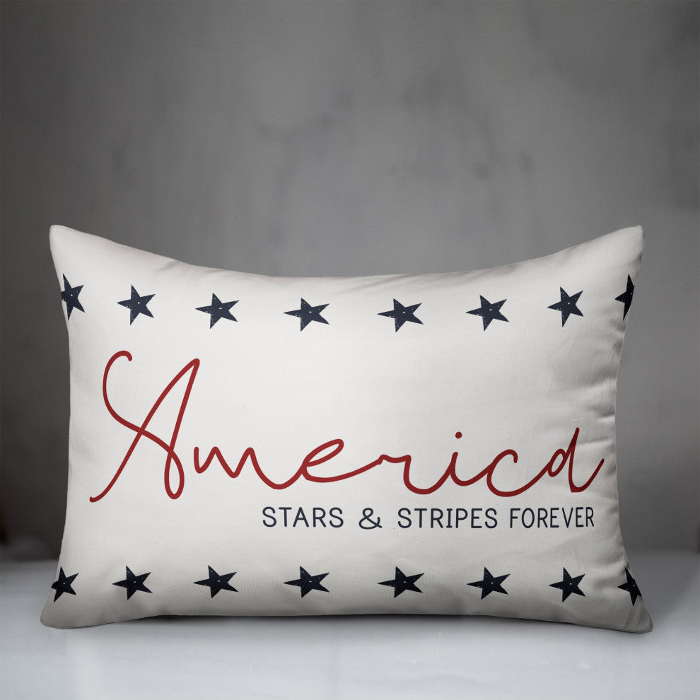 America Stars And Stripes Forever 14x20 Throw Pillow