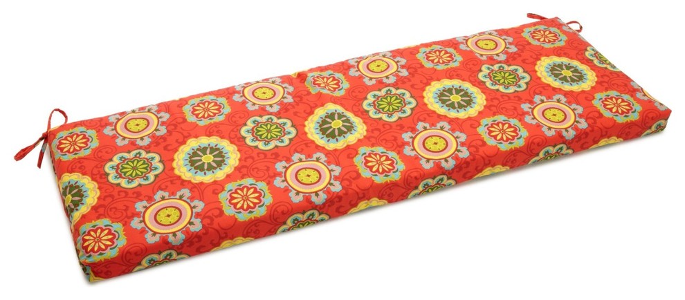 57"x19" Outdoor Spun Polyester Loveseat Cushion, Farrington Terrace