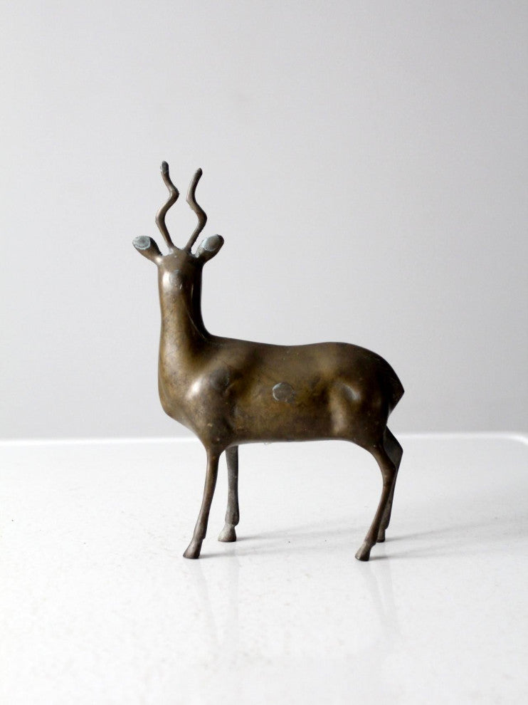 Consigned, Vintage Brass Antelope