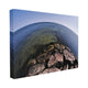 Fisheye Ocean Sea Landscape Photograph, 30"x40", Canvas Art