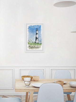 "Cape Lighthouse" Framed Painting Print, 24x36
