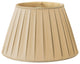 Round Pleated Designer Lampshade, Beige, Gypsy Gold, 12.5"x20"x13.5"